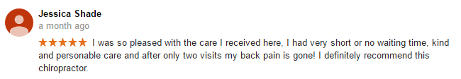 Carbondale Chiropractic Injury Clinic Testimonial