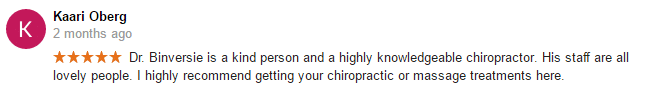 Carbondale Chiropractic Injury Clinic Testimonial