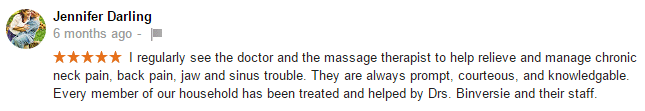 Carbondale Chiropractic Injury Clinic Testimonial