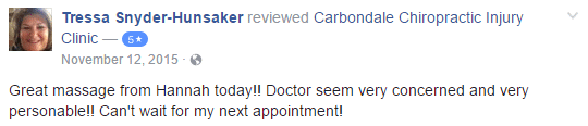  Carbondale Chiropractic Injury Clinic Testimonial