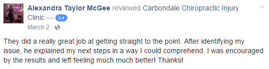  Carbondale Chiropractic Injury Clinic Testimonial