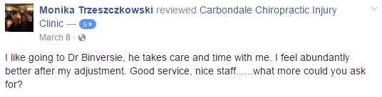  Carbondale Chiropractic Injury Clinic Testimonial